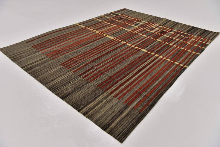 Detail image of 5' 10 x 7' 10 Hand Woven Kilim Modern Wool Rug