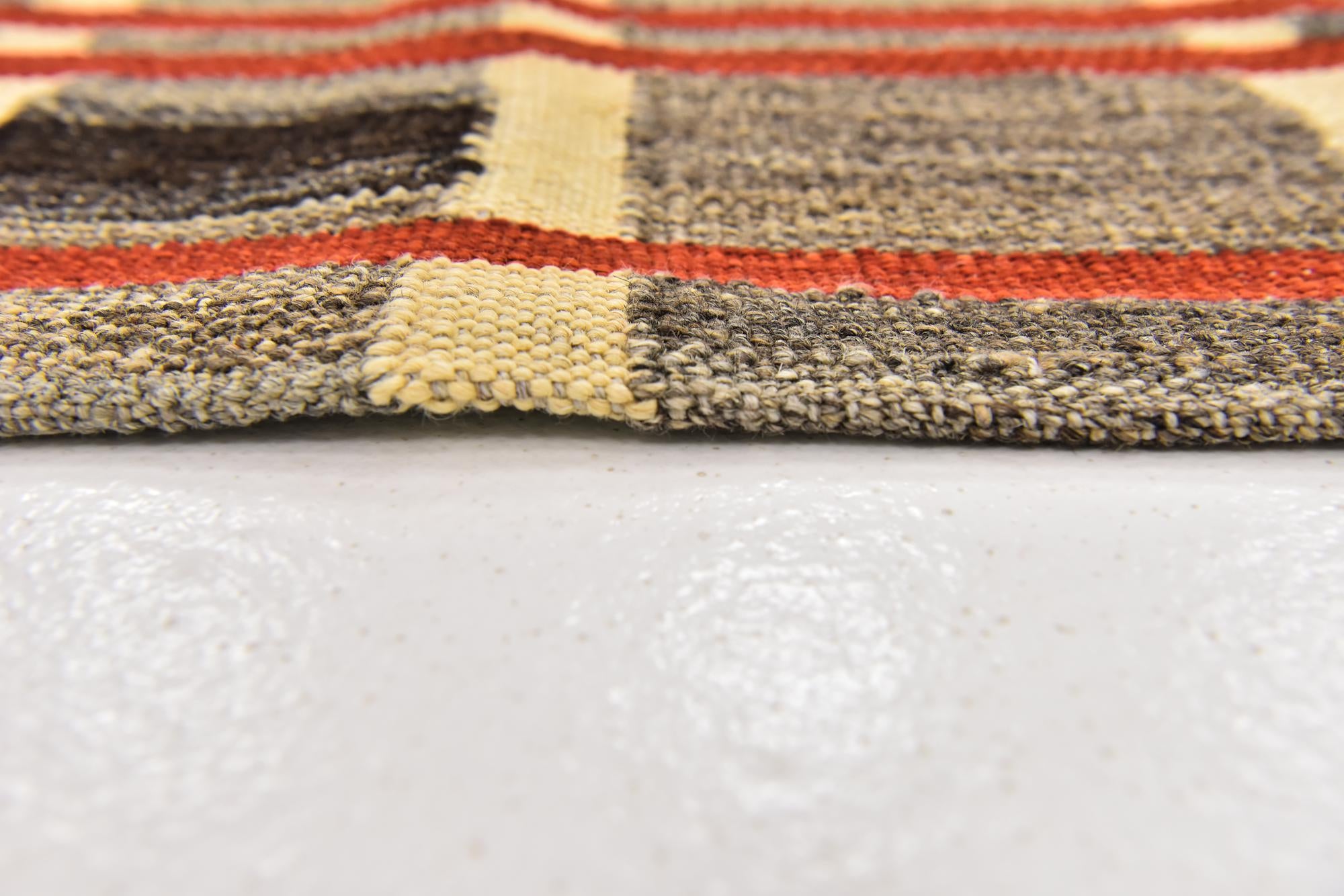 5' 4 x 8' Hand Woven Kilim Modern Wool Rug