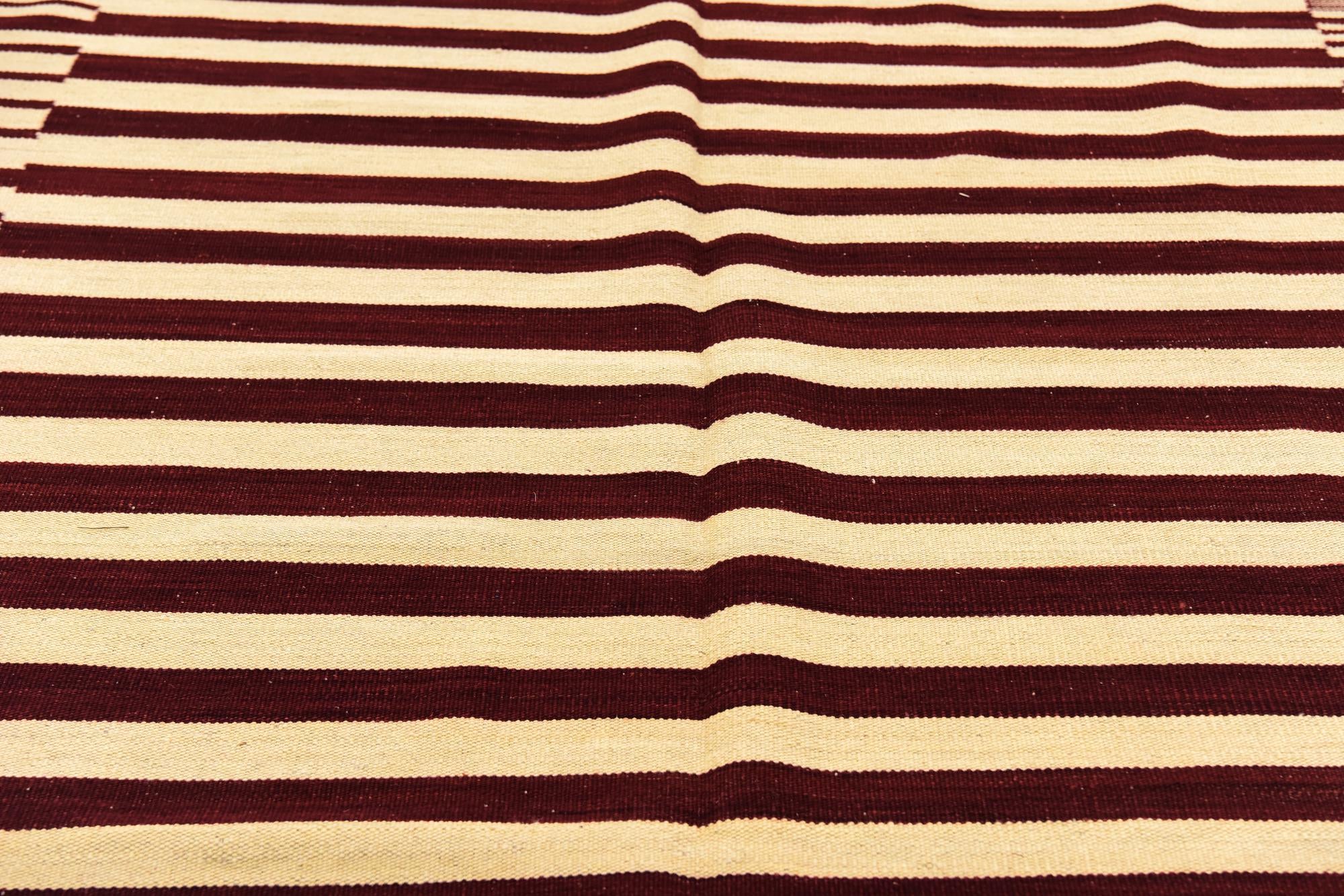 5' 10 x 7' 9 Hand Woven Kilim Modern Wool Rug