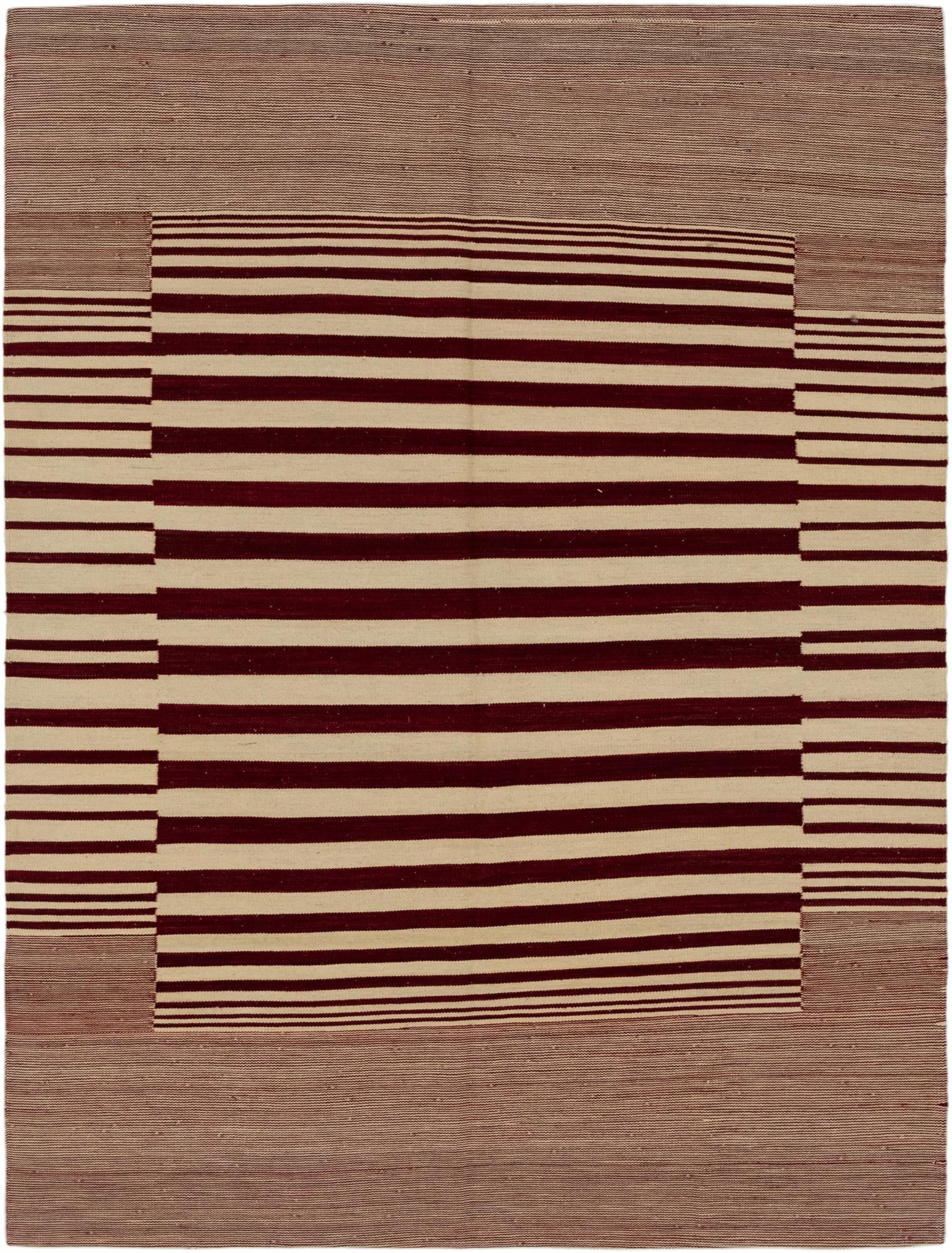 5' 10 x 7' 9 Hand Woven Kilim Modern Wool Rug