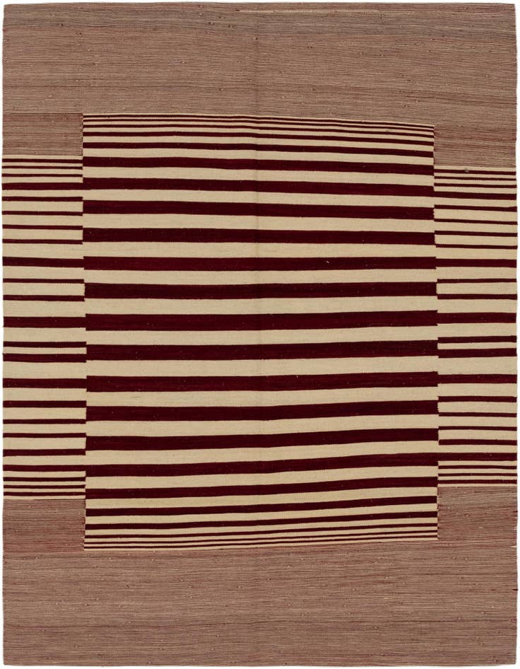 Detail image of 5' 10 x 7' 9 Hand Woven Kilim Modern Wool Rug