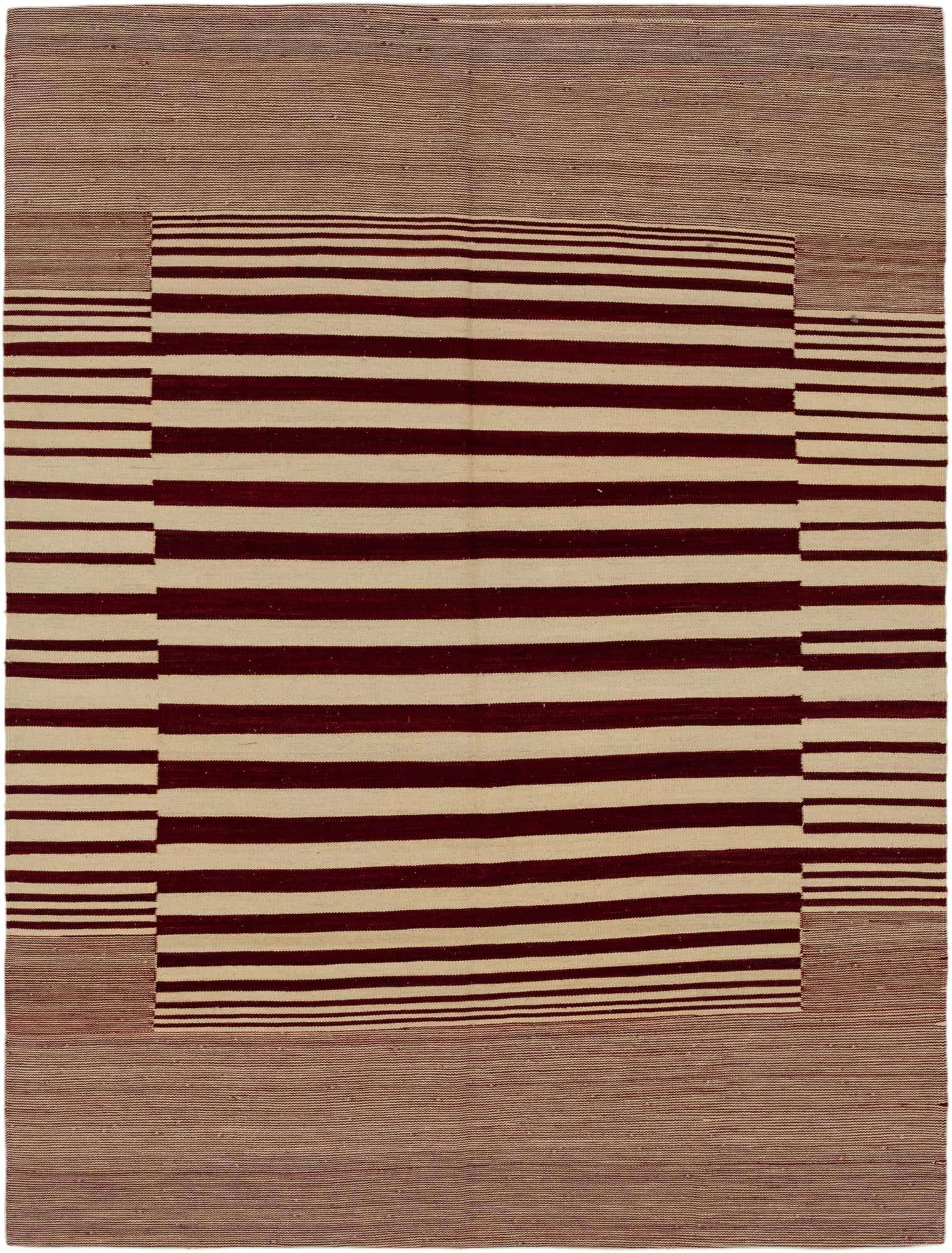 5' 10 x 7' 9 Hand Woven Kilim Modern Wool Rug