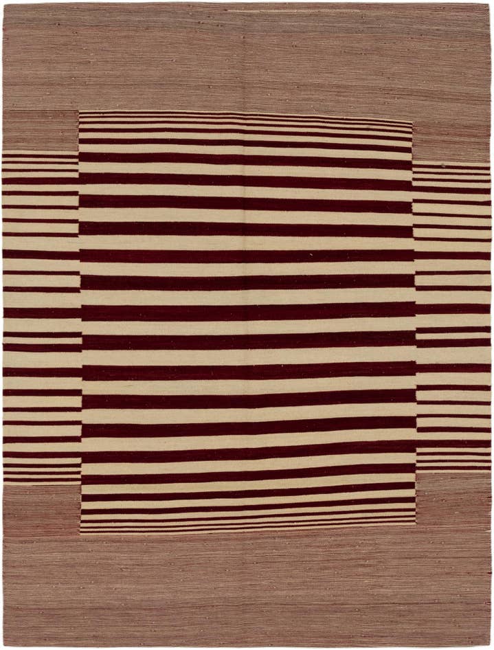 Detail image of 5' 10 x 7' 9 Hand Woven Kilim Modern Wool Rug