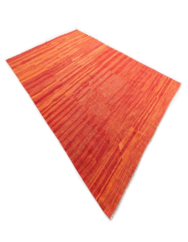 Detail image of 6' 7 x 9' 9  Hand Woven Kilim Modern Wool Rug