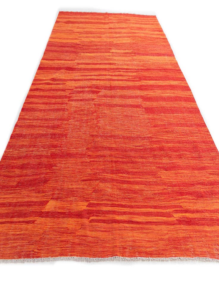 Detail image of 6' 7 x 9' 9 Hand Woven Kilim Modern Wool Rug