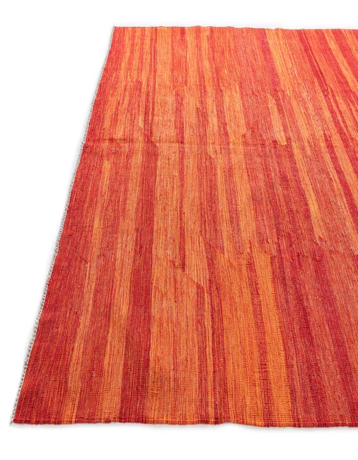 Detail image of 6' 7 x 9' 9 Hand Woven Kilim Modern Wool Rug