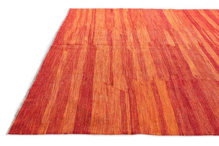 6' 7 x 9' 9 Hand Woven Kilim Modern Wool Rug