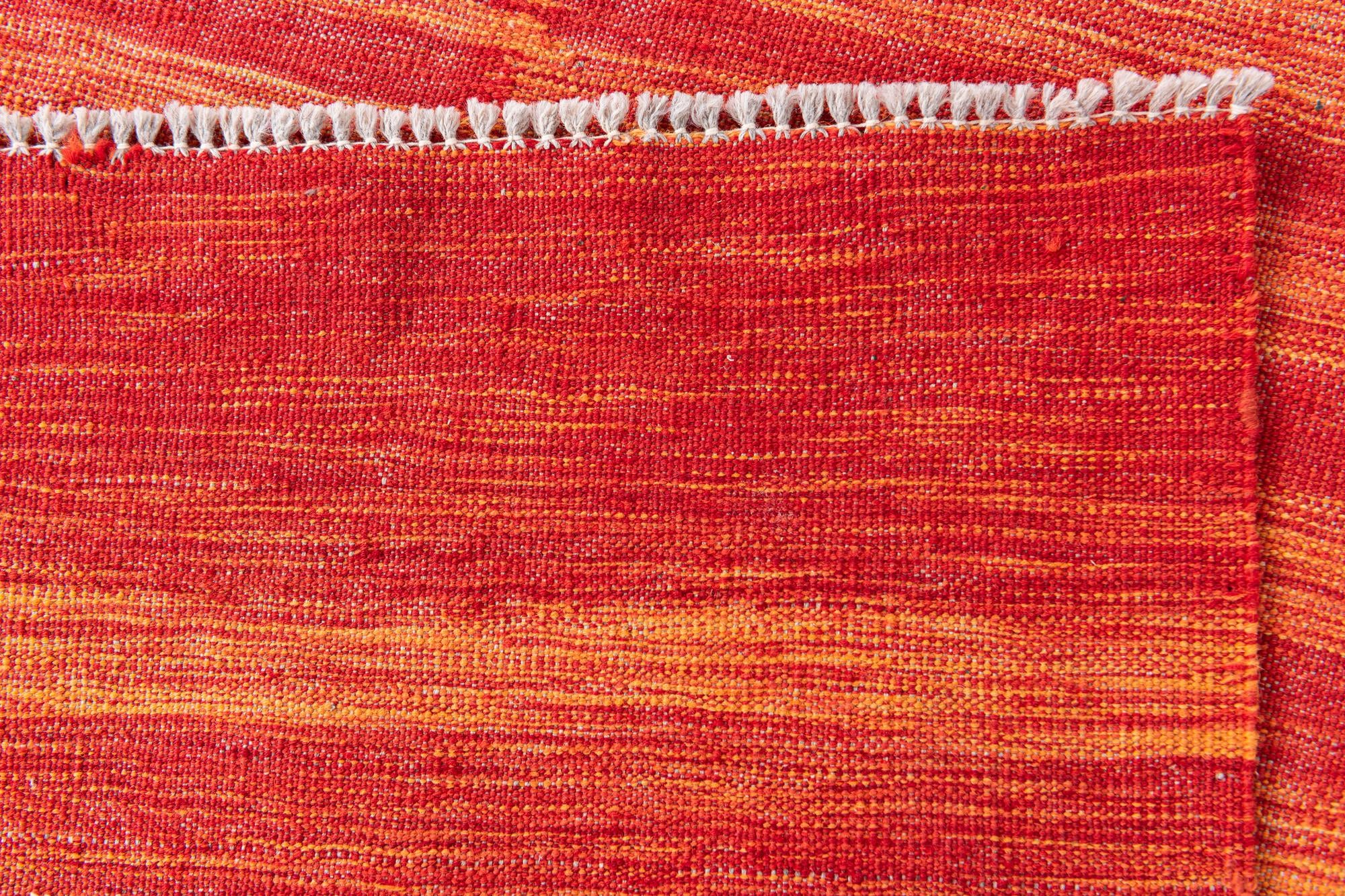 6' 7 x 9' 9 Hand Woven Kilim Modern Wool Rug