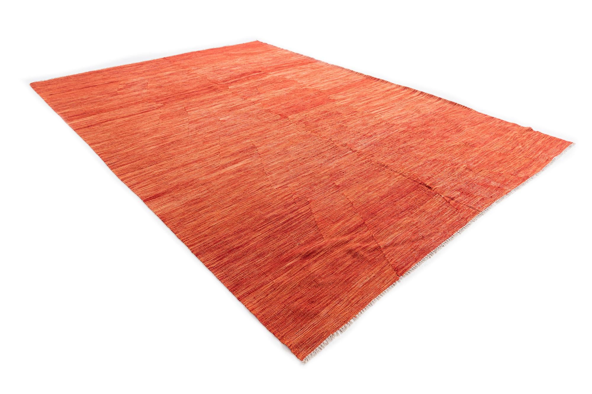6' 10 x 9' 8 Hand Woven Kilim Modern Wool Rug