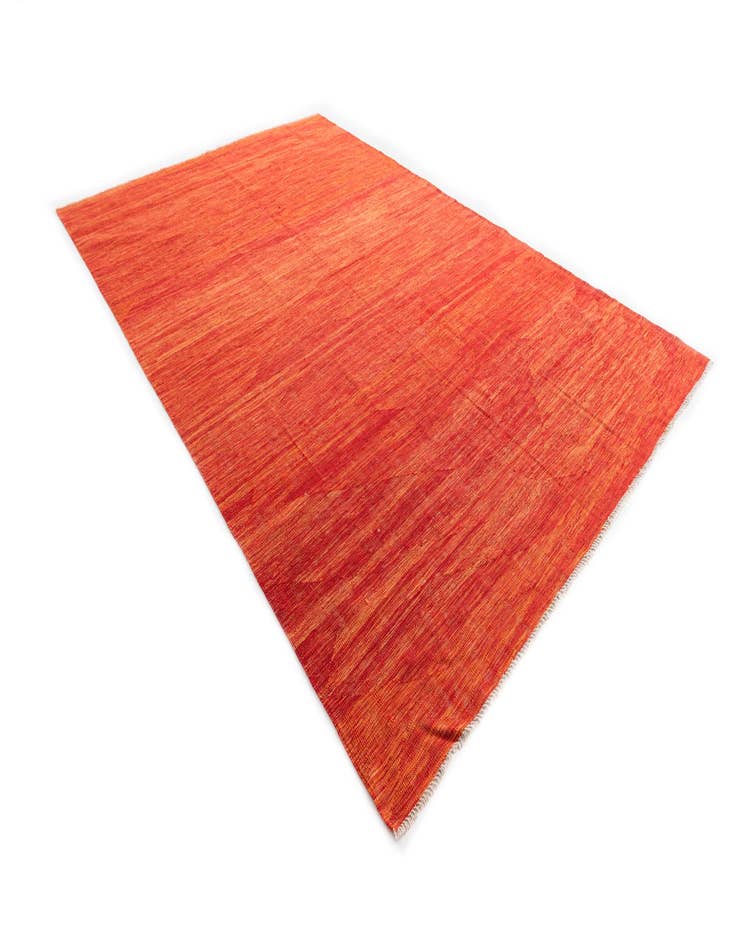 Detail image of 6' 5 x 9' 10  Hand Woven Kilim Modern Wool Rug