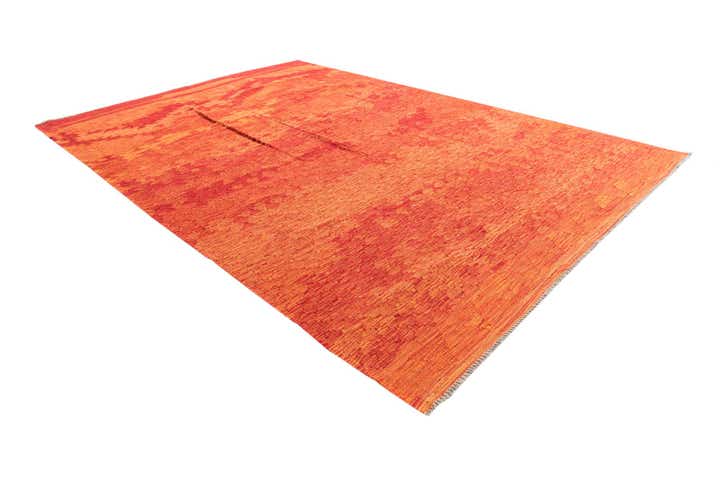 6' 8 x 9' 6 Hand Woven Kilim Modern Wool Rug