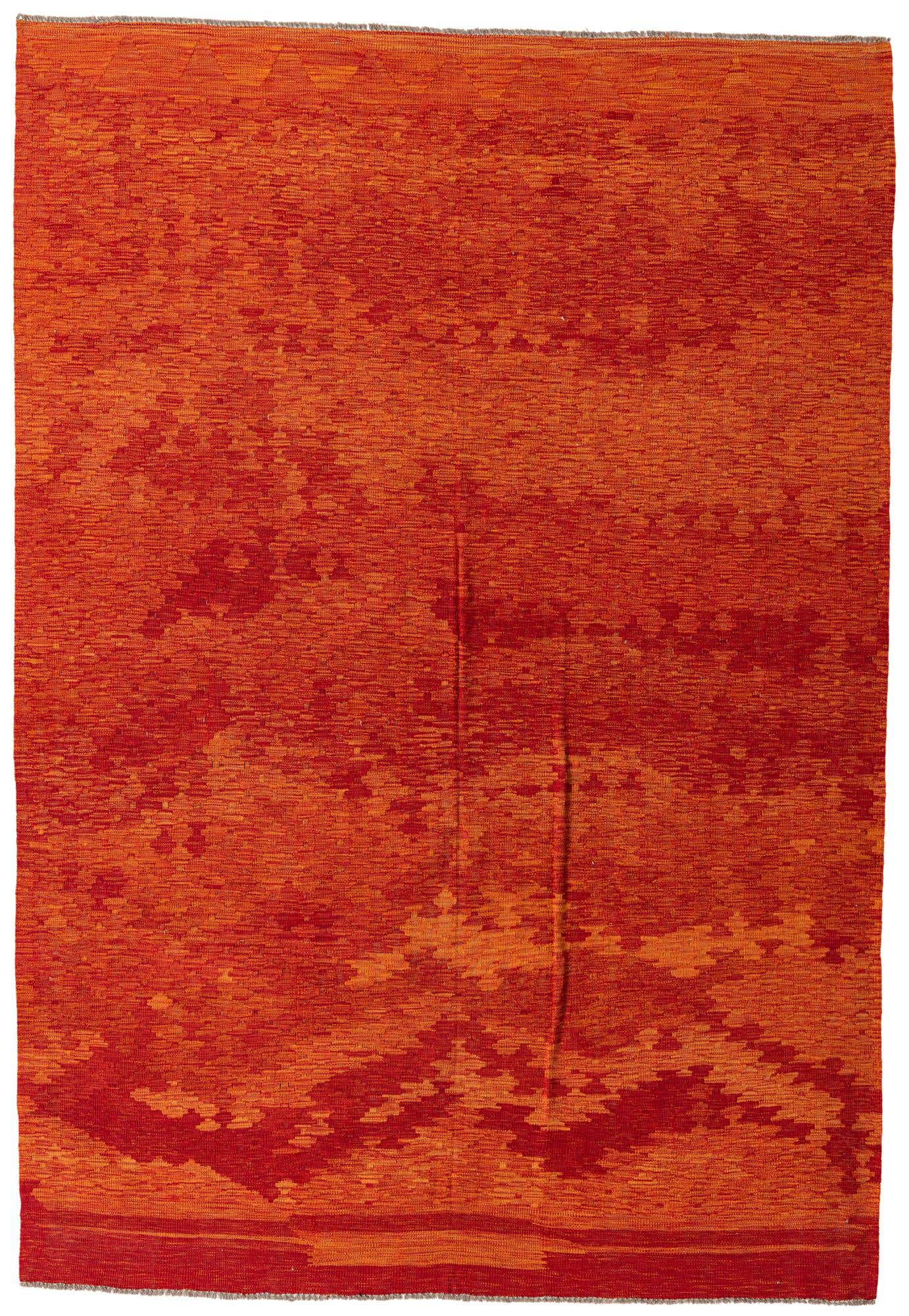 6' 8 x 9' 6 Hand Woven Kilim Modern Wool Rug