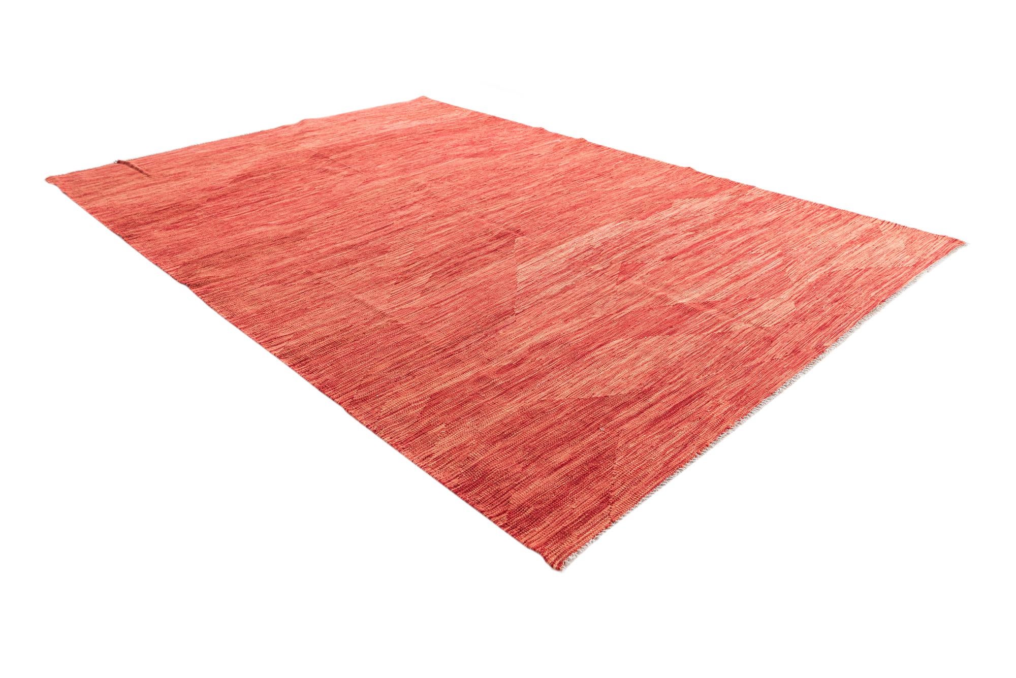 6' 8 x 9' 8 Hand Woven Kilim Modern Wool Rug