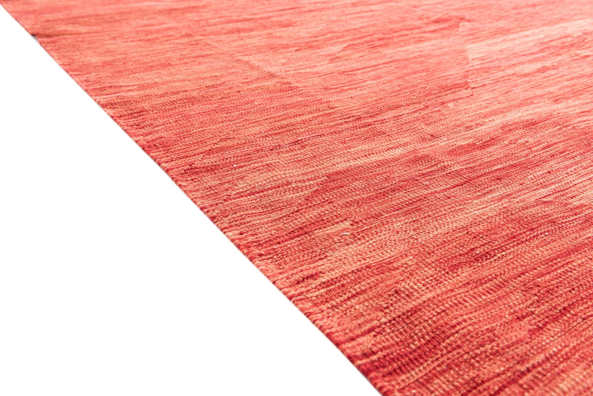 6' 8 x 9' 8 Hand Woven Kilim Modern Wool Rug