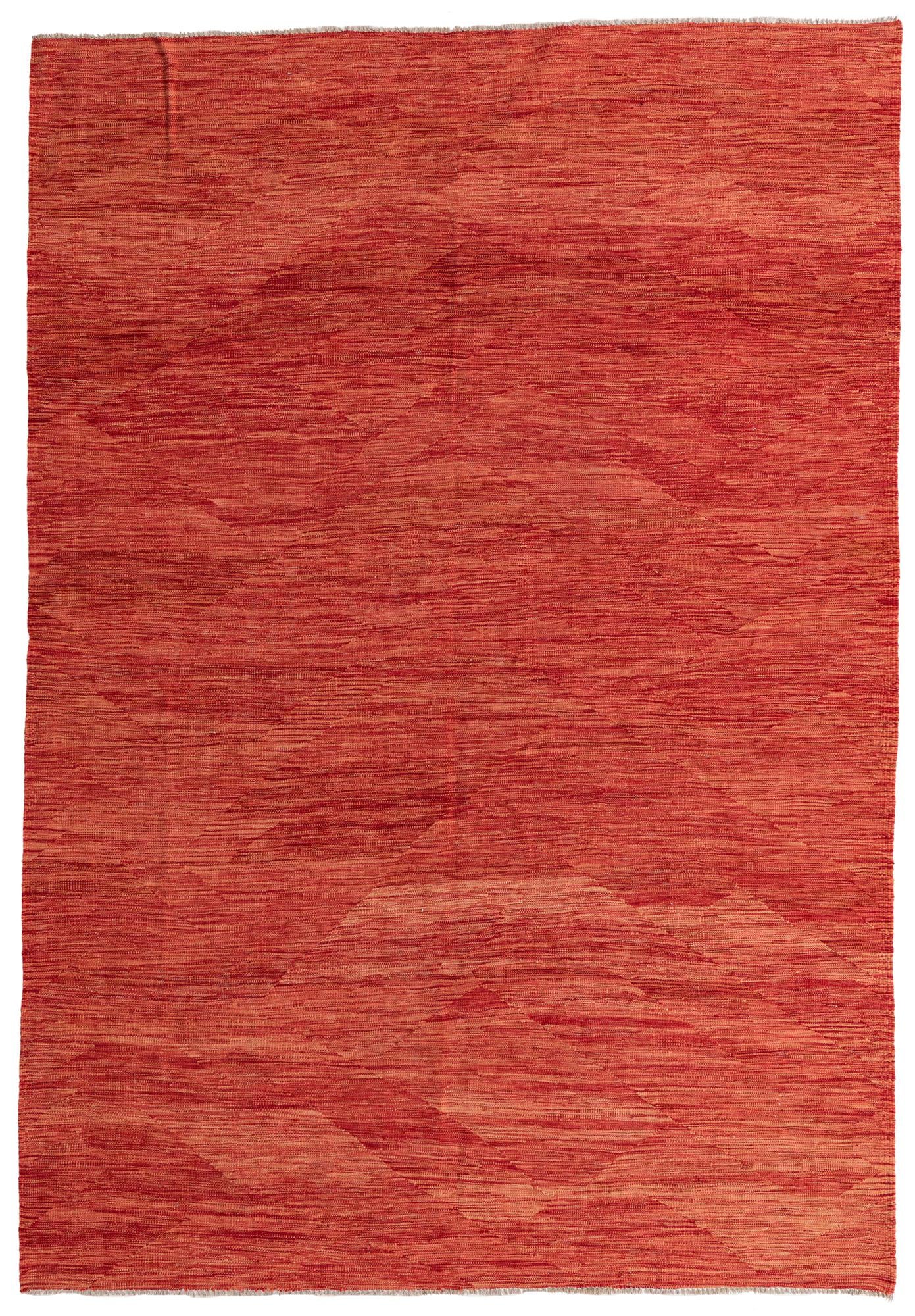 6' 8 x 9' 8 Hand Woven Kilim Modern Wool Rug