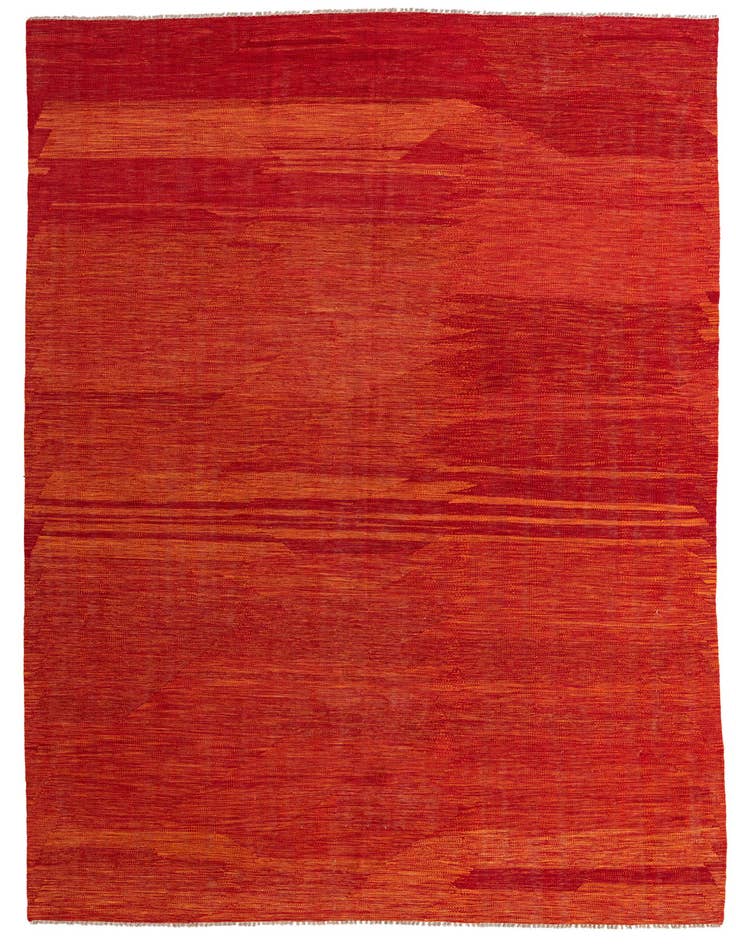 Detail image of 6' 7 x 9' 9 Hand Woven Kilim Modern Wool Rug