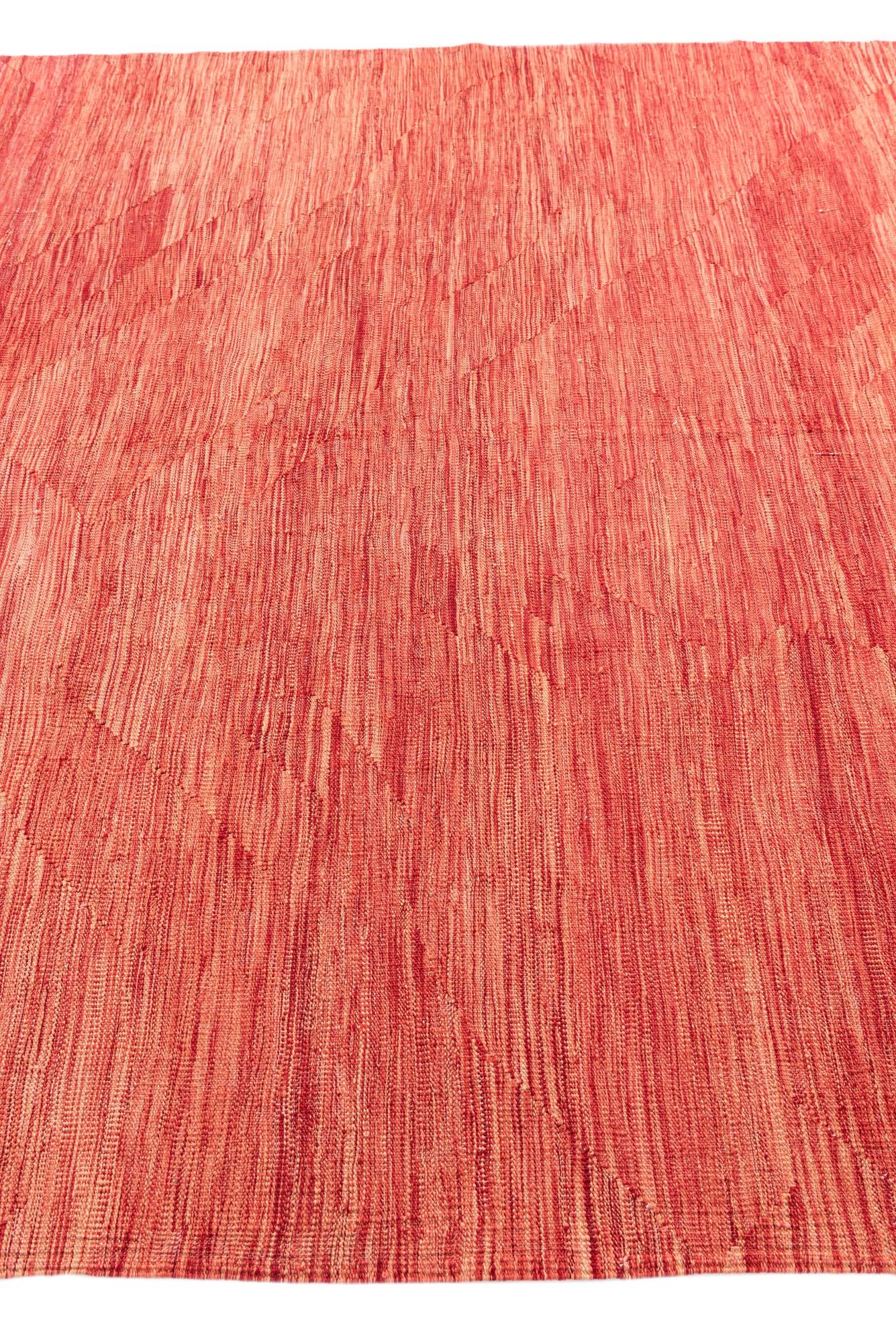 6' 9 x 9' 10 Hand Woven Kilim Modern Wool Rug