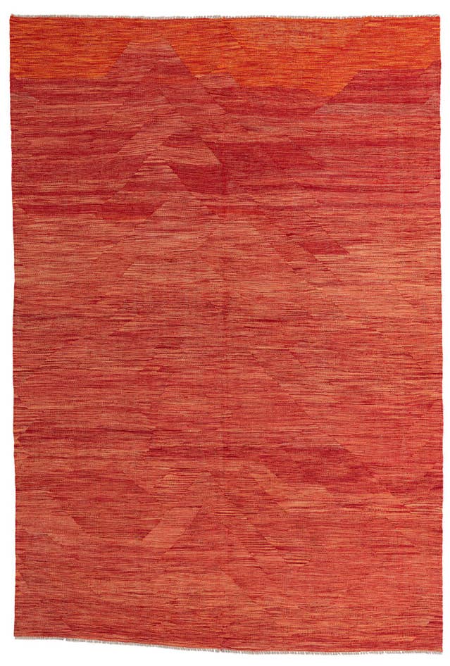 Detail image of 6' 9 x 9' 10 Hand Woven Kilim Modern Wool Rug