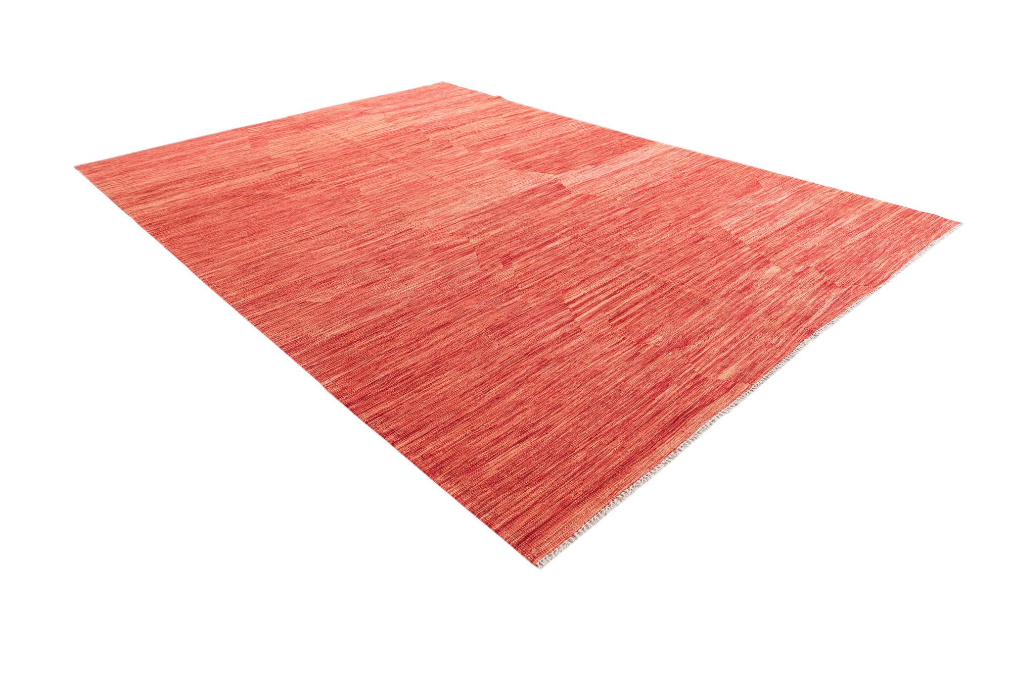 6' 10 x 9' 7 Hand Woven Kilim Modern Wool Rug