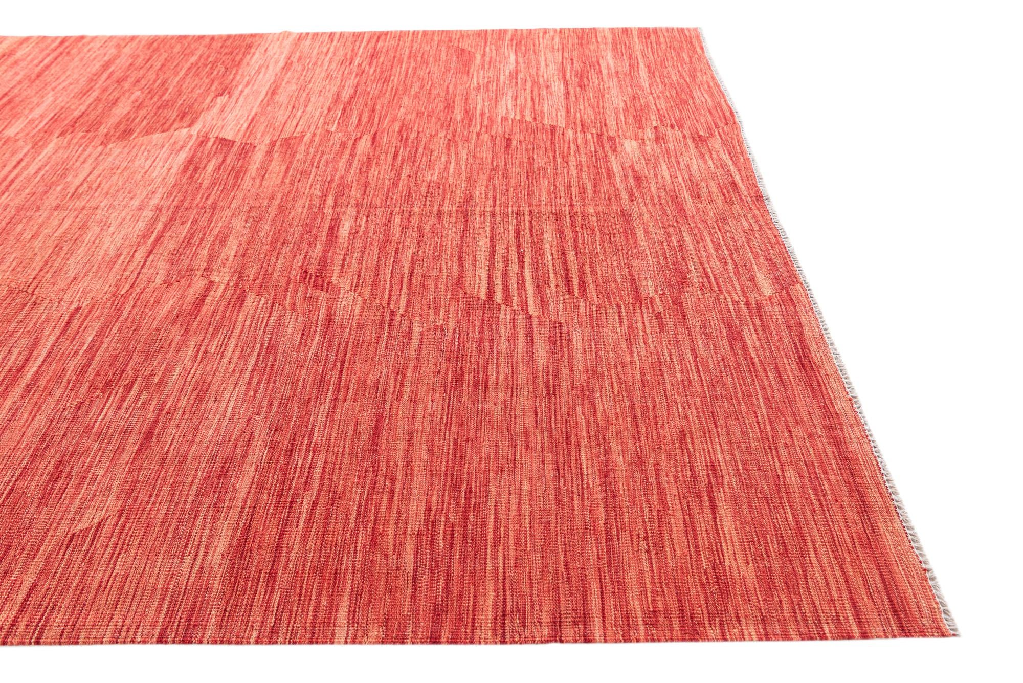 6' 10 x 9' 7 Hand Woven Kilim Modern Wool Rug