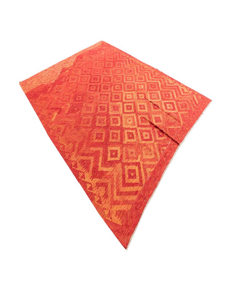 Detail image of 6' 6 x 8' 1  Hand Woven Kilim Modern Wool Rug