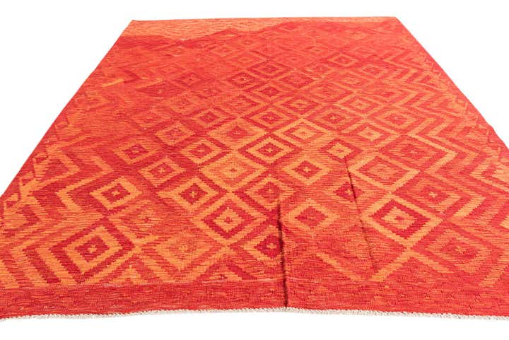 6' 6 x 8' 1 Hand Woven Kilim Modern Wool Rug