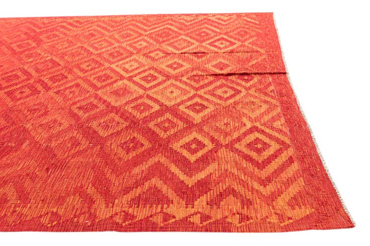 Detail image of 6' 6 x 8' 1 Hand Woven Kilim Modern Wool Rug