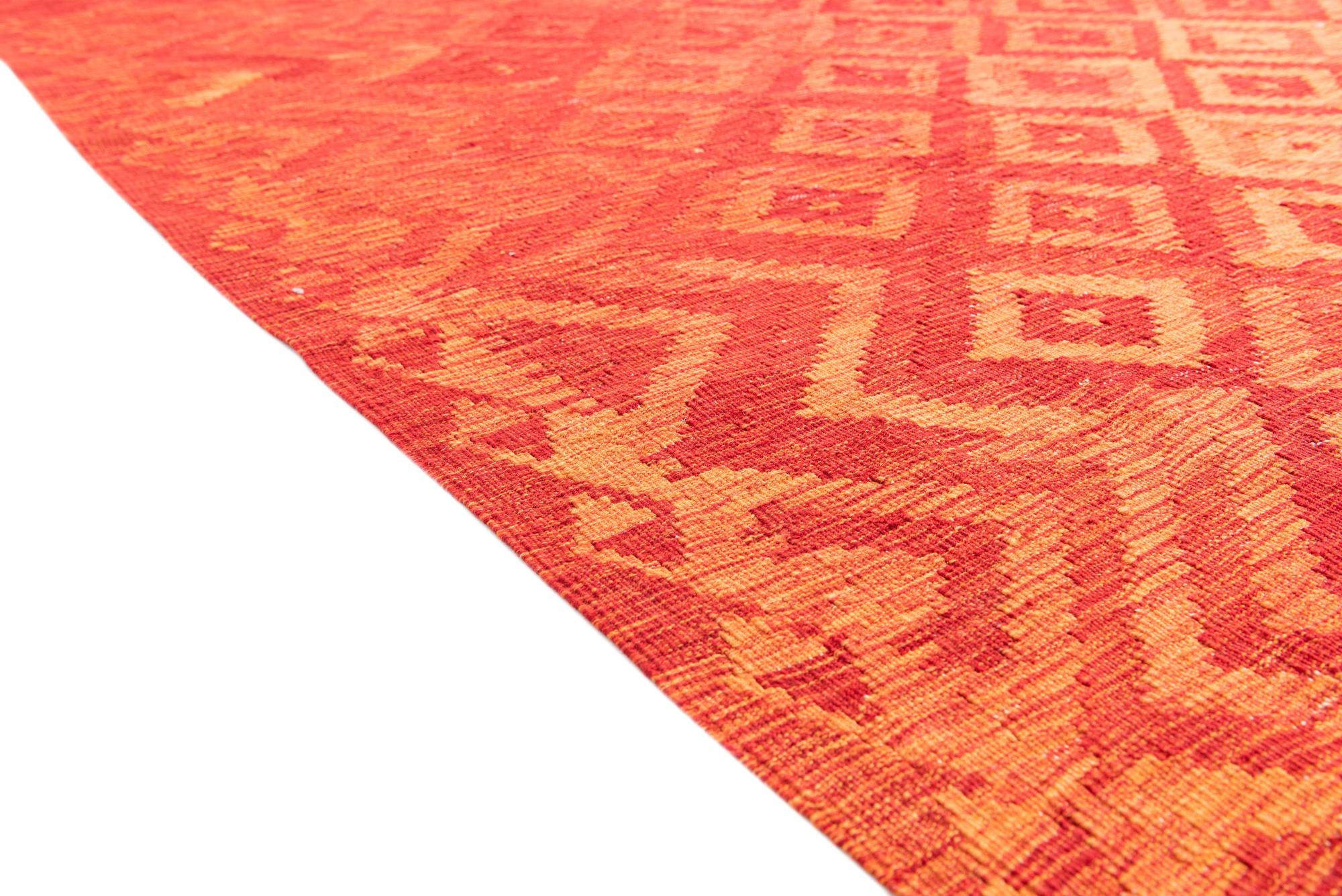 6' 6 x 8' 1 Hand Woven Kilim Modern Wool Rug