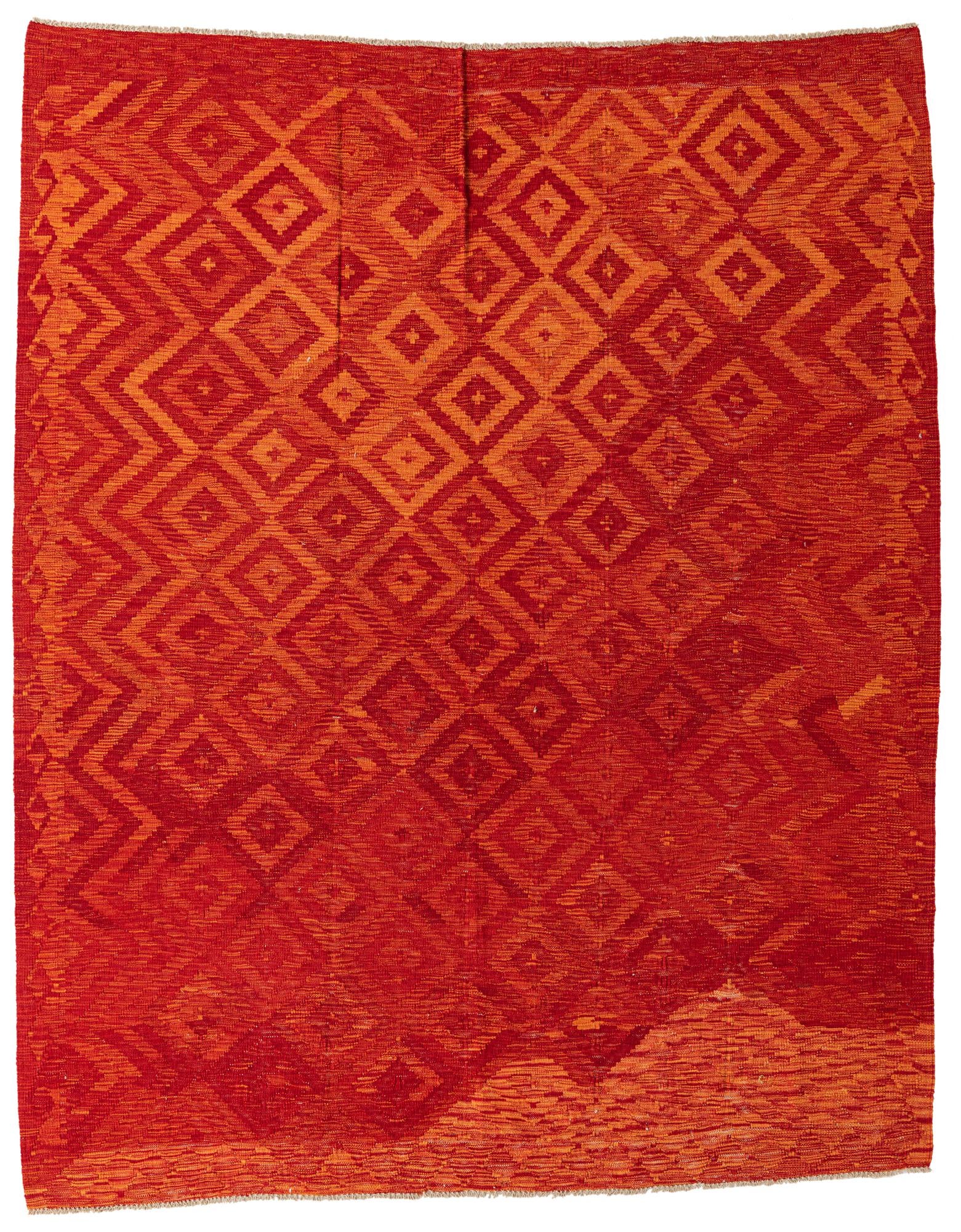 6' 6 x 8' 1 Hand Woven Kilim Modern Wool Rug