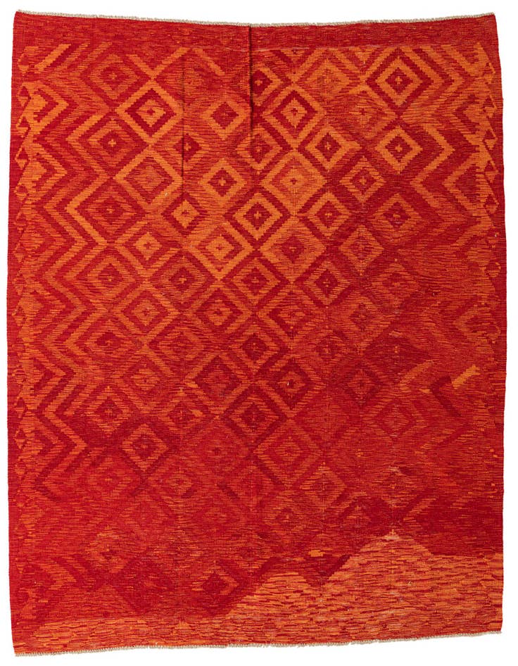 Detail image of 6' 6 x 8' 1 Hand Woven Kilim Modern Wool Rug
