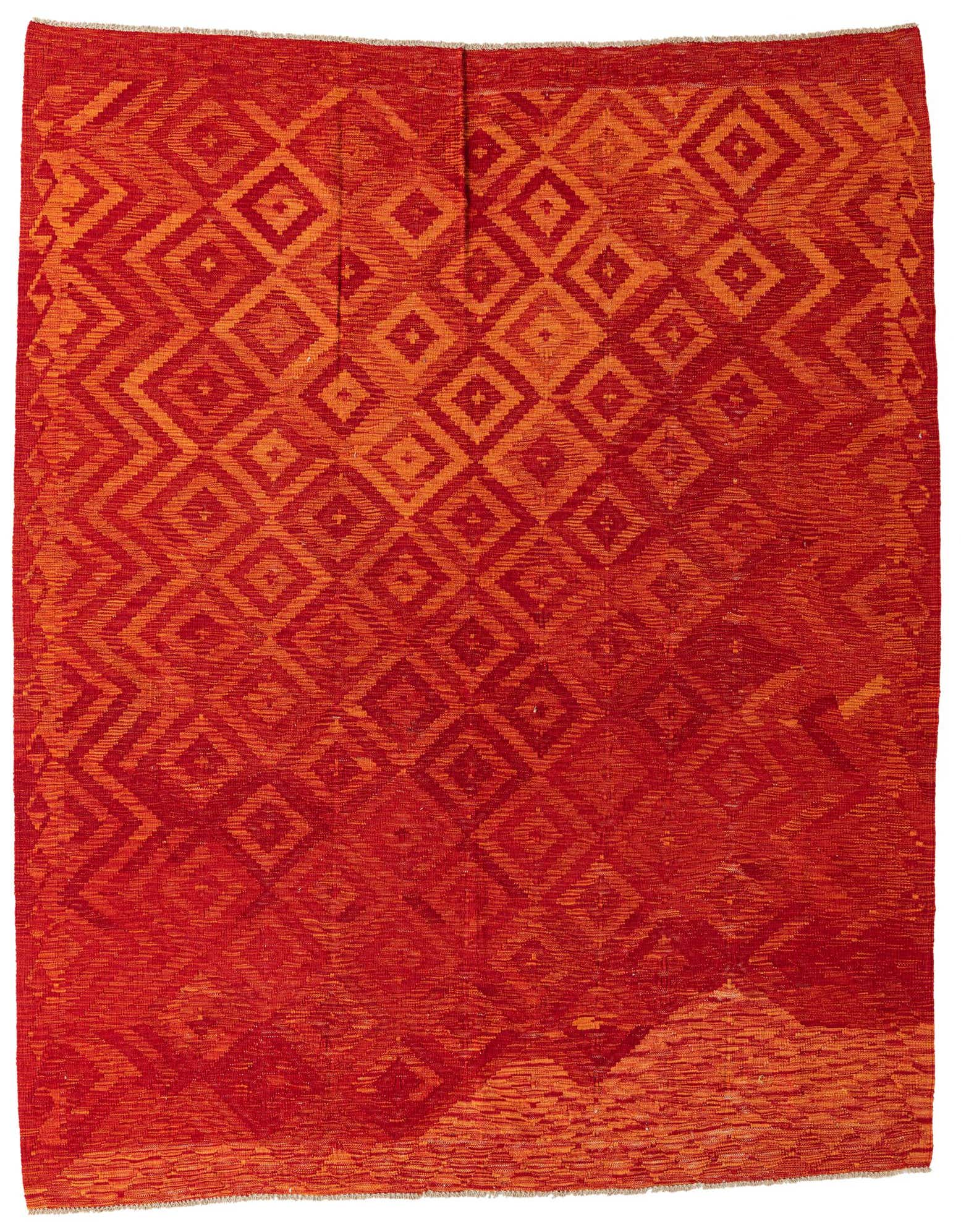 6' 6 x 8' 1 Hand Woven Kilim Modern Wool Rug