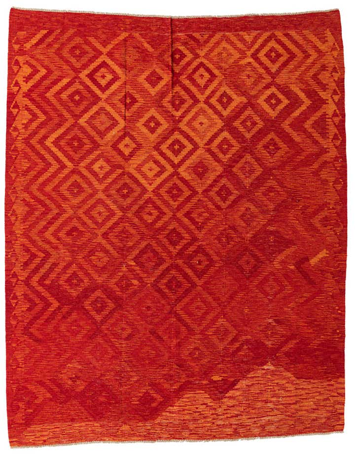 6' 6 x 8' 1 Hand Woven Kilim Modern Wool Rug