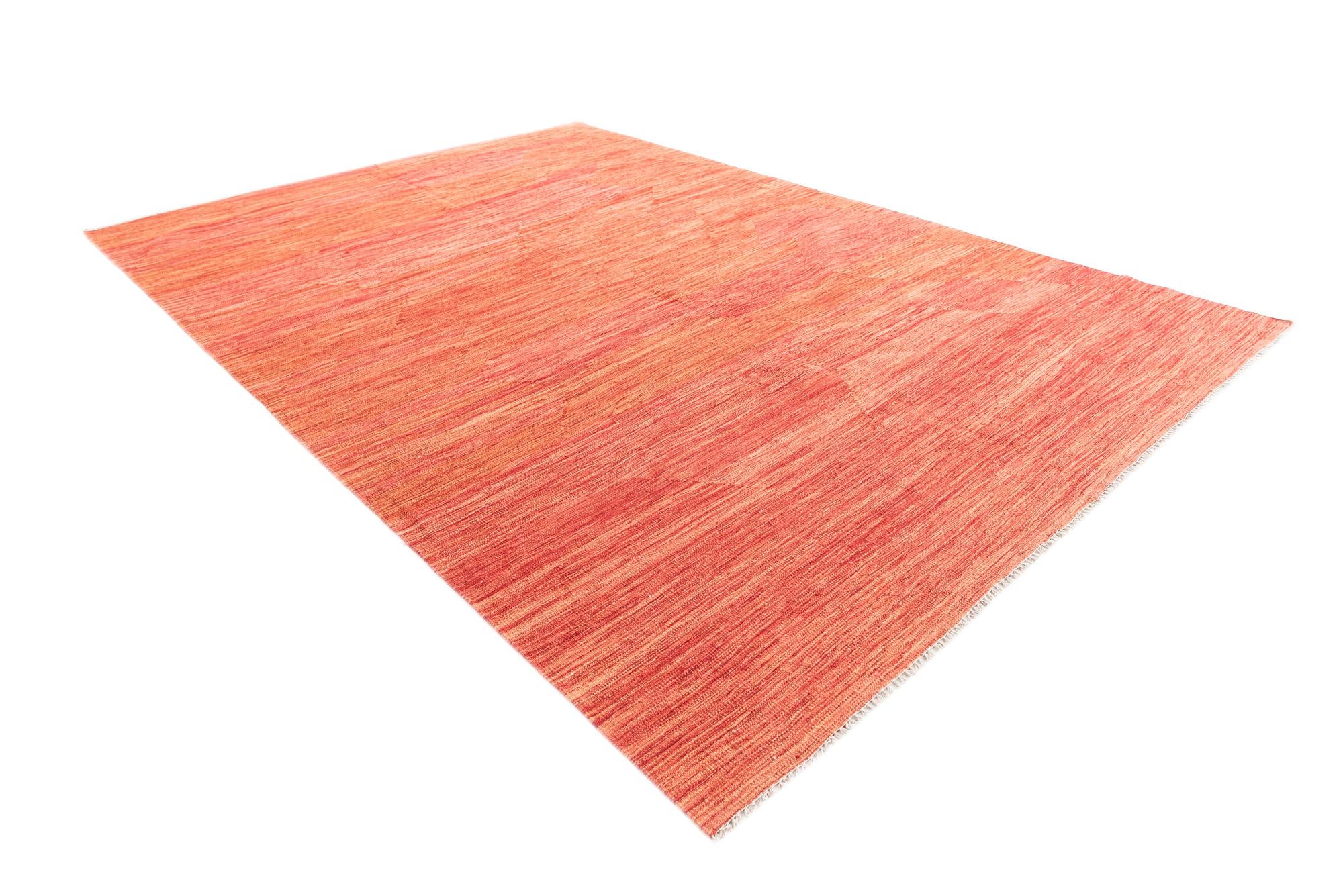 7' x 9' 9 Hand Woven Kilim Modern Wool Rug