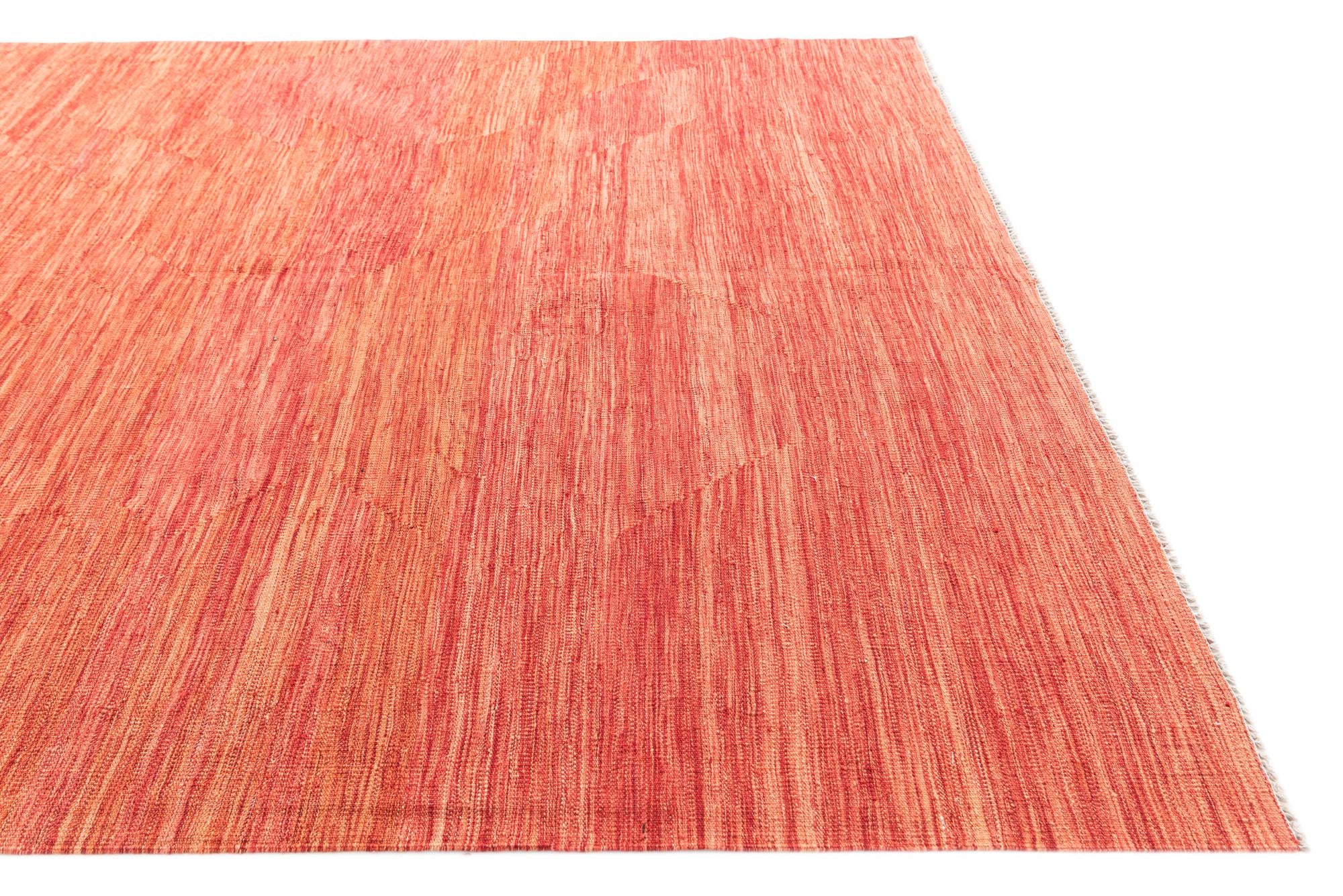7' x 9' 9 Hand Woven Kilim Modern Wool Rug