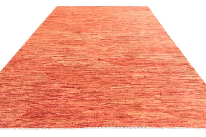 6' 8 x 9' 9 Hand Woven Kilim Modern Wool Rug