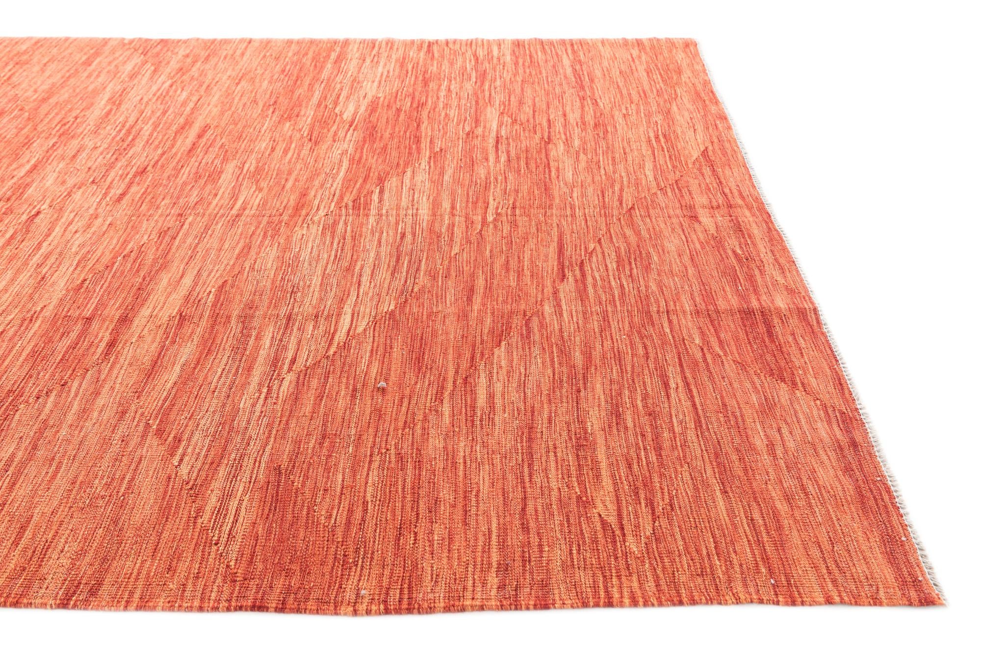 6' 8 x 9' 9 Hand Woven Kilim Modern Wool Rug