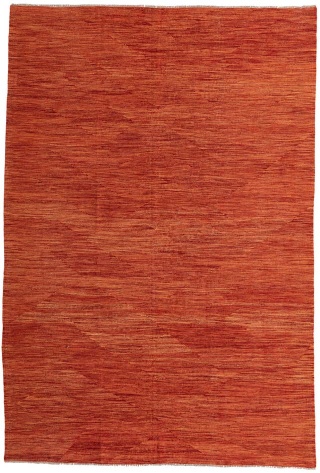 Detail image of 6' 8 x 9' 9 Hand Woven Kilim Modern Wool Rug