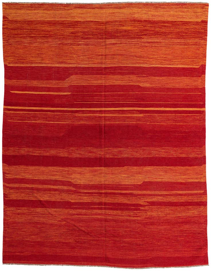 Detail image of 6' 8 x 9' 7 Hand Woven Kilim Modern Wool Rug