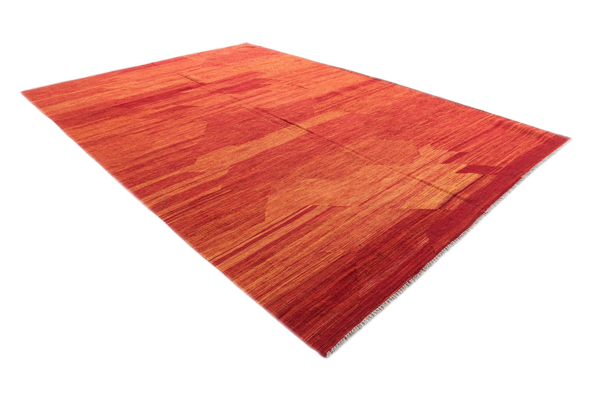 6' 10 x 9' 8 Hand Woven Kilim Modern Wool Rug