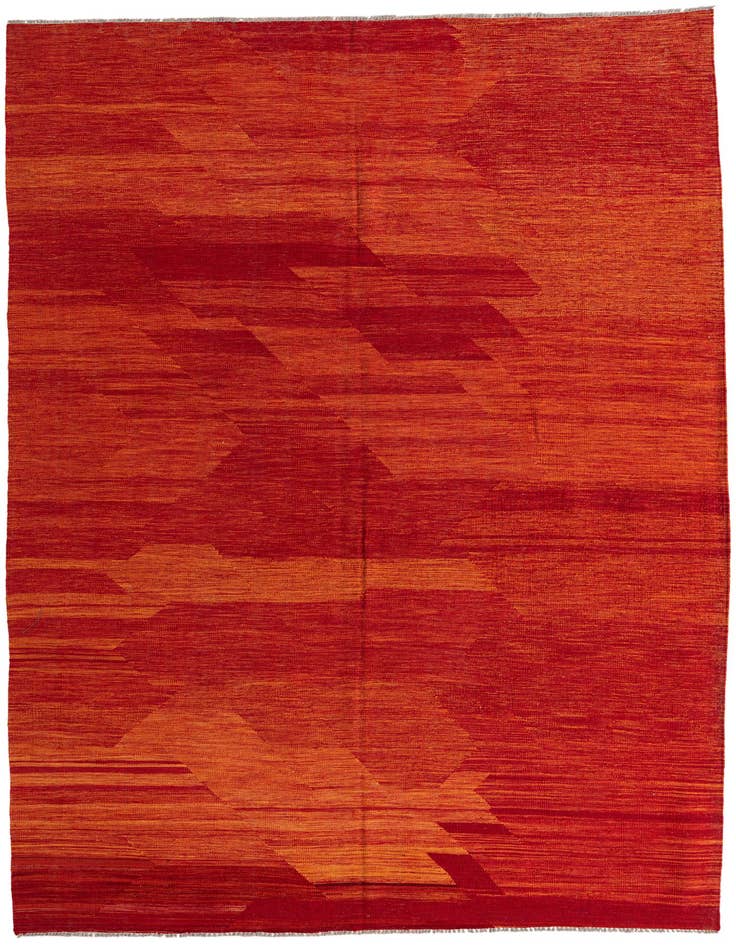 Detail image of 6' 10 x 9' 8 Hand Woven Kilim Modern Wool Rug
