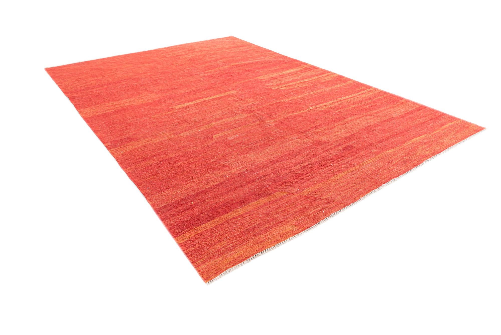 6' 10 x 9' 7 Hand Woven Kilim Modern Wool Rug