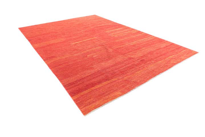 6' 10 x 9' 7 Hand Woven Kilim Modern Wool Rug