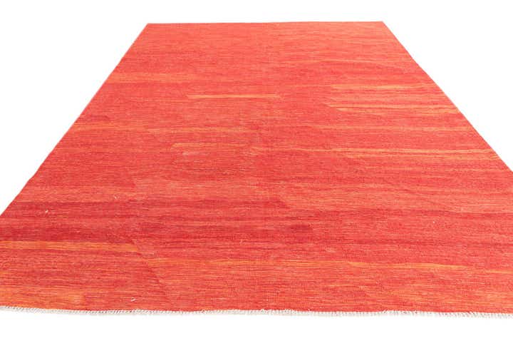 6' 10 x 9' 7 Hand Woven Kilim Modern Wool Rug