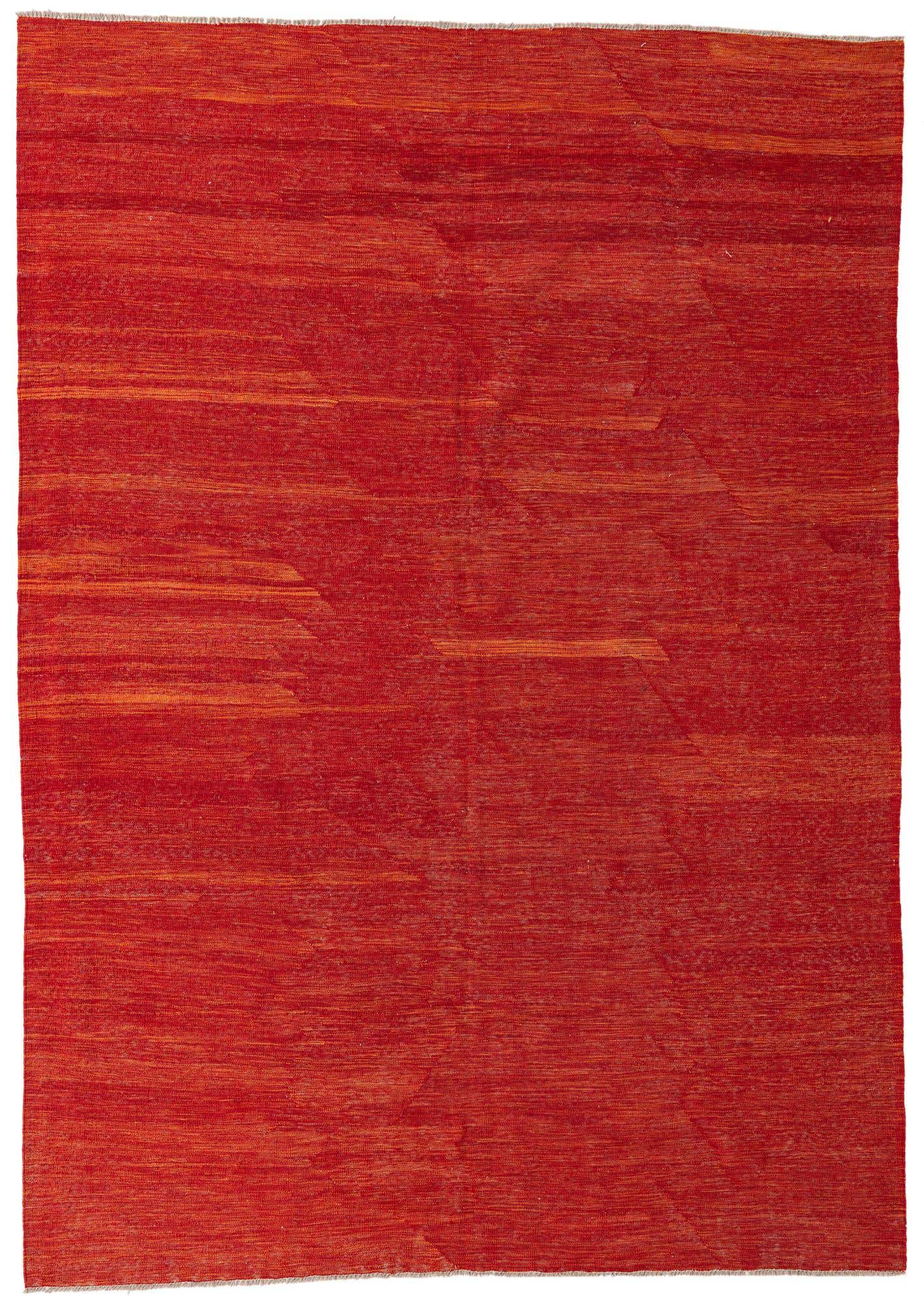 6' 10 x 9' 7 Hand Woven Kilim Modern Wool Rug