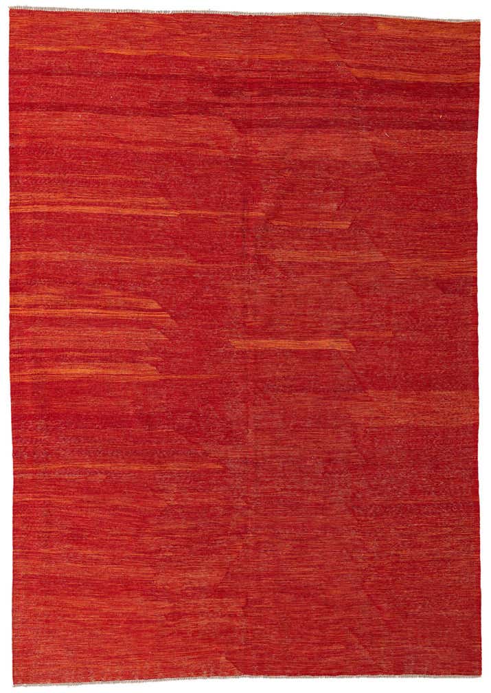 6' 10 x 9' 7 Hand Woven Kilim Modern Wool Rug