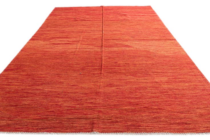 Detail image of 6' 7 x 10' Hand Woven Kilim Modern Wool Rug