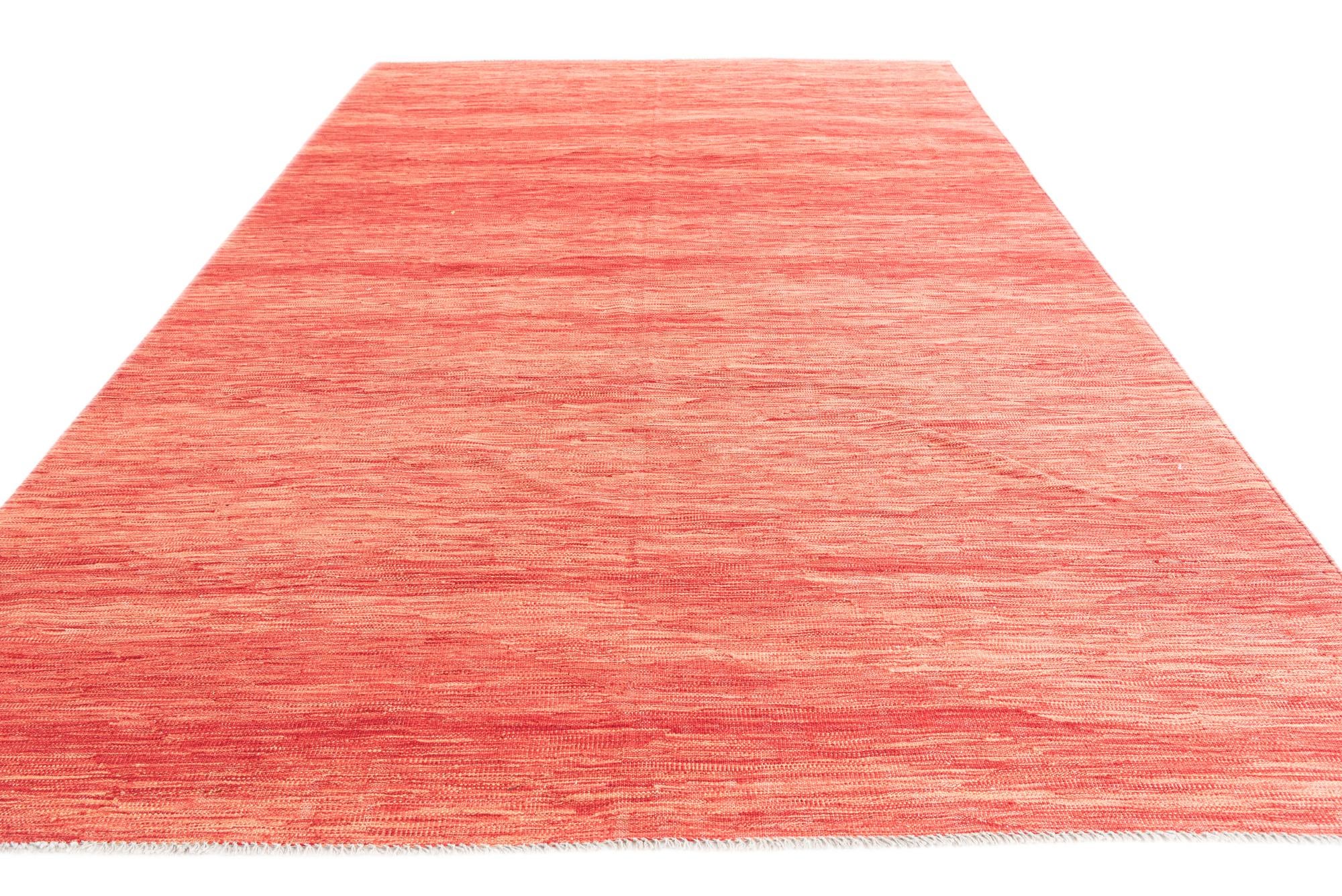 6' 9 x 9' 10 Hand Woven Kilim Modern Wool Rug