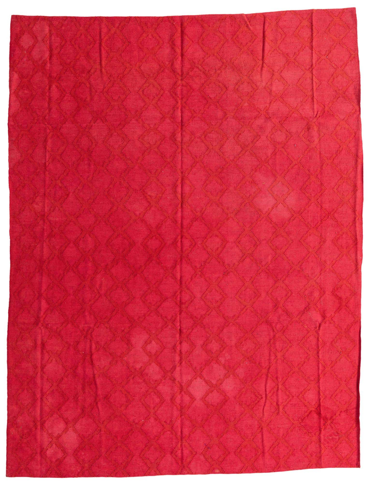 7' 1 x 9' 3 Hand Woven Kilim Modern Wool Rug