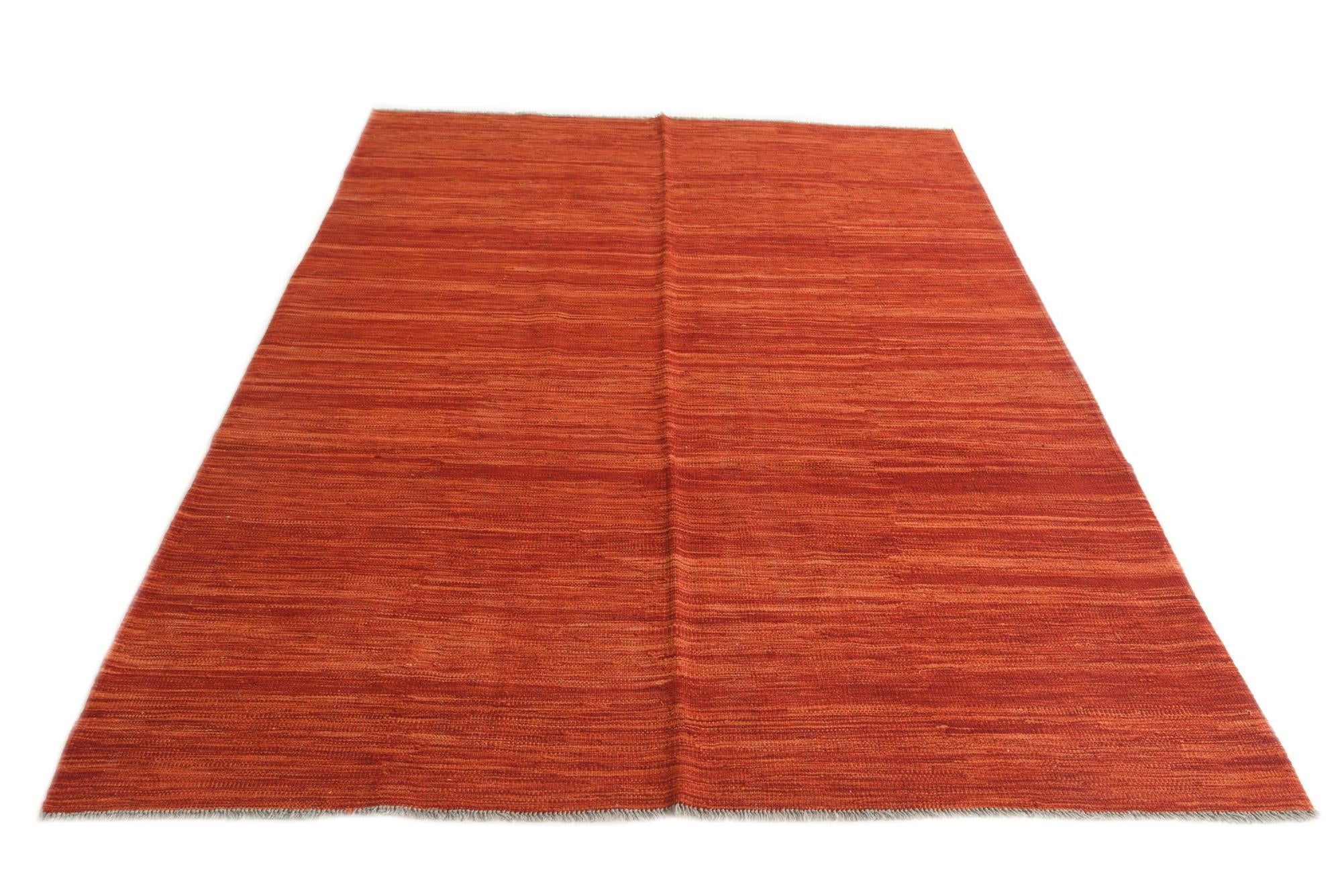 5' 7 x 8' Hand Woven Kilim Modern Wool Rug