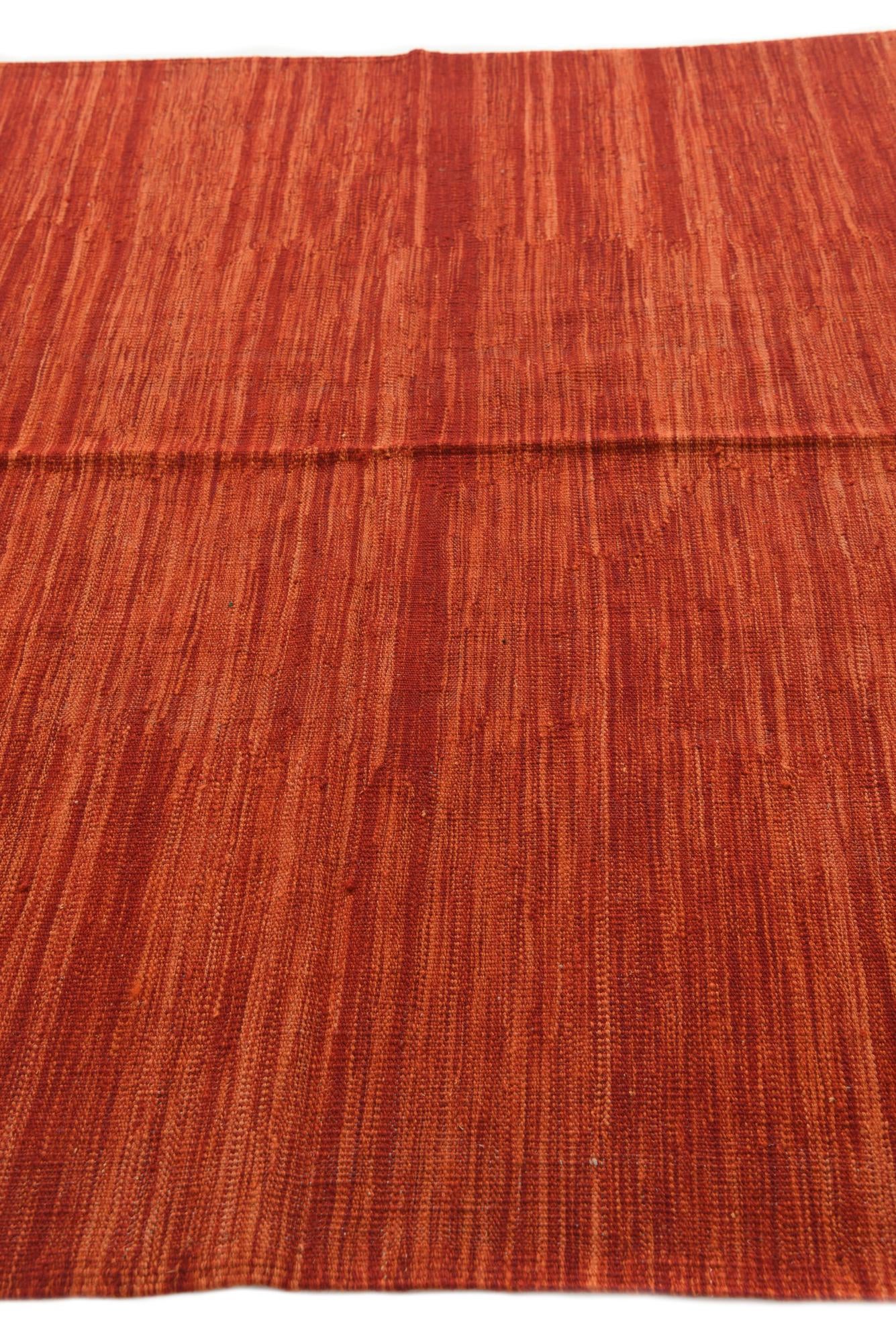 5' 7 x 8' Hand Woven Kilim Modern Wool Rug